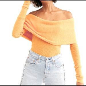 NWT Free People Snowbunny Ribbed Long Sleeve Top